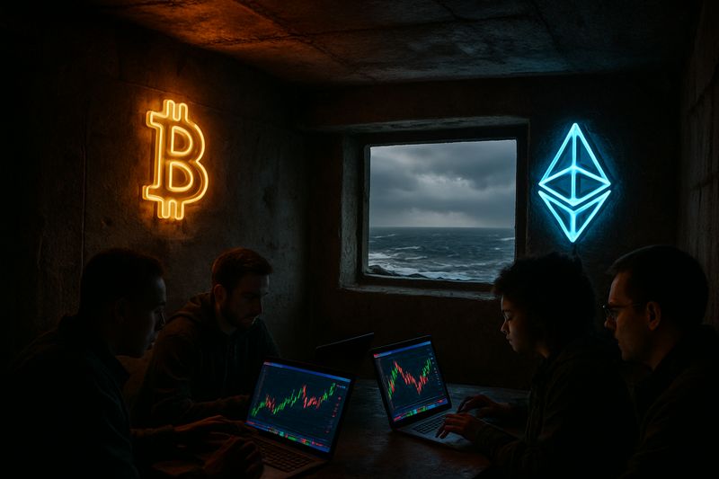 Crypto's Hiding in a War Bunker: Bitcoin and Ethereum Sentiment Spikes as Hormuz Crisis Goes Full Apocalypse Mode thumbnail