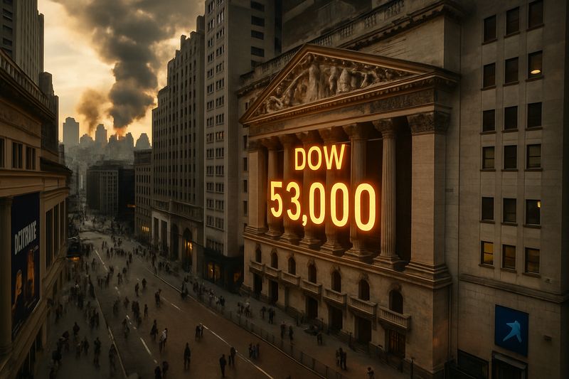 Dow Hits 53,000 All-Time High While Iran Burns — Stocks Don't Care thumbnail