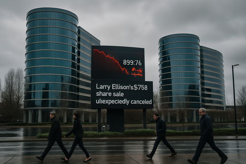 ORCL Stock Drops 16% as Ellison Cancels $7.5B Share Sale